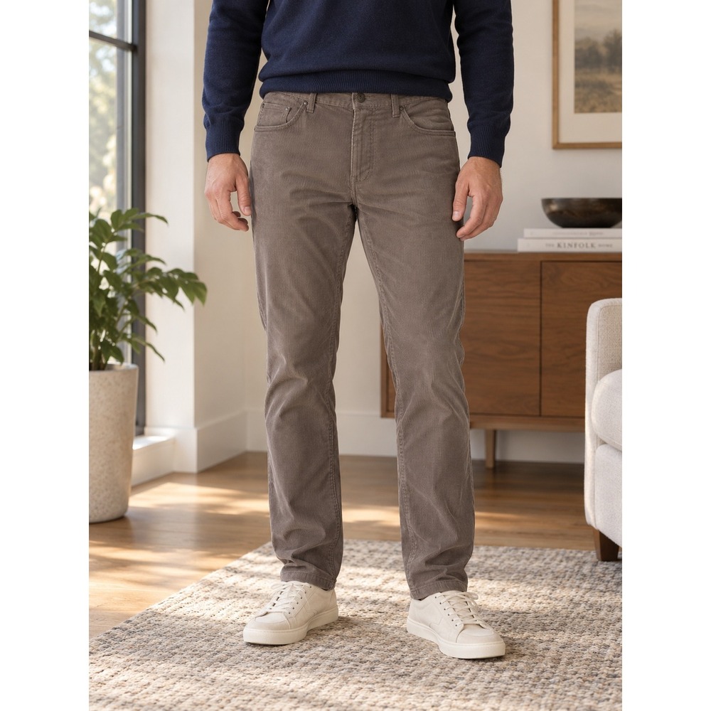 Peter Millar Pants Men's 36 Fine Wale Corduroy 5-Pocket Straight Leg Brown